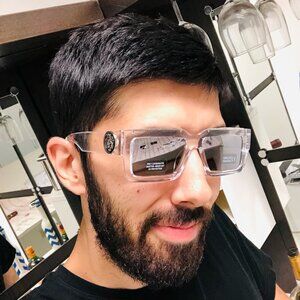 Men Sunglasses‎ Square Fashion Luxury Style Outdoor Silver Frame Mirror Lens New